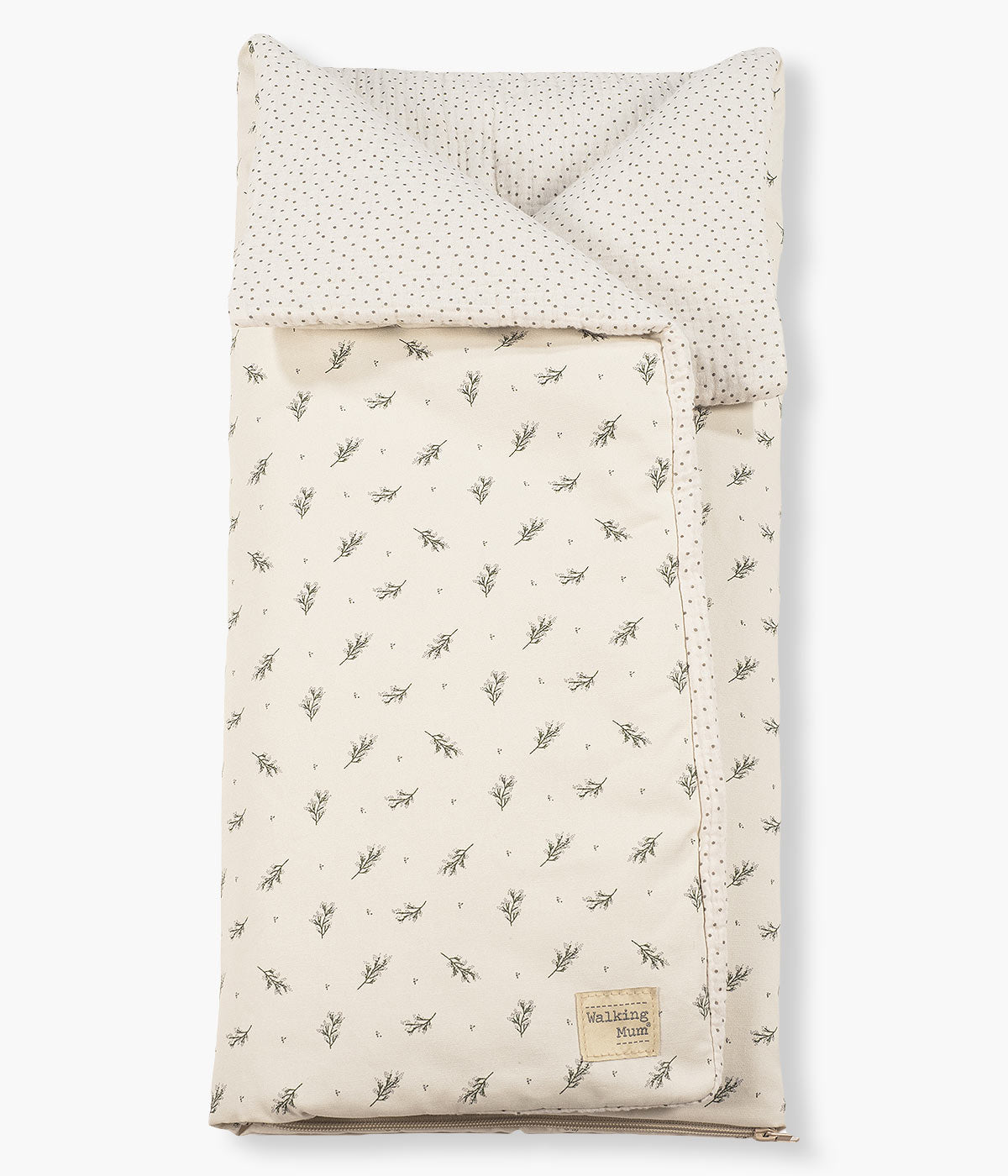 Walking Mum Saco Manta Algodão Mimosa - Verde e Pérola