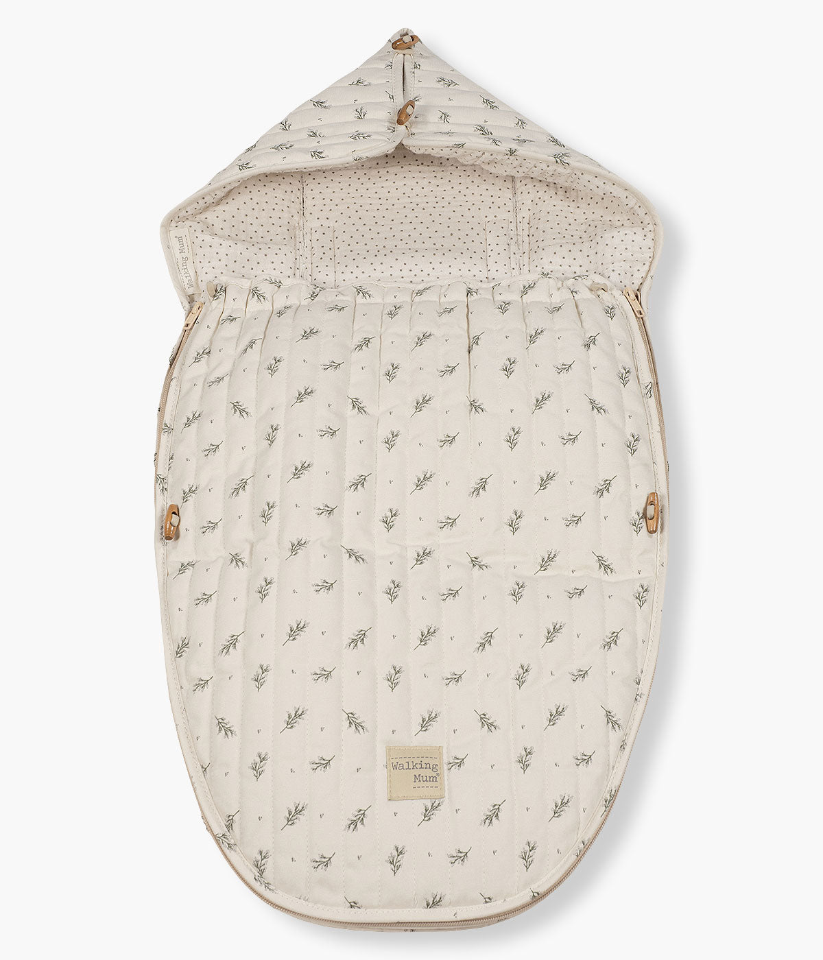 Walking Mum Saco de Dormir 2 em 1 Mimosa - Verde e Pérola