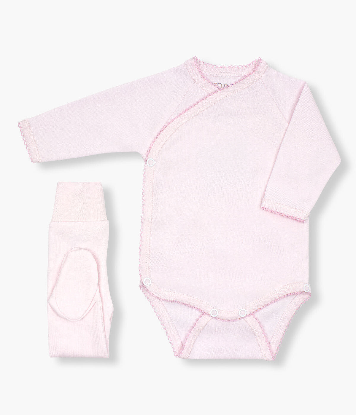 Conjunto Interiores em Algodão para Bebé Menina - Rosa