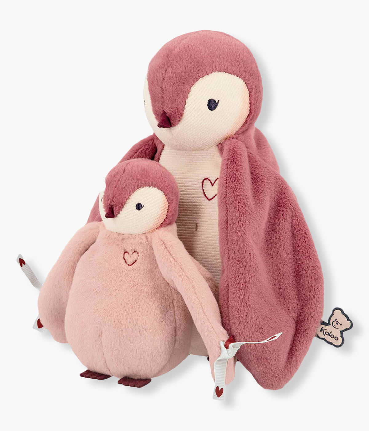 Kaloo Conjunto 2 Peluches Mãe Pinguim e Filha - Rosa