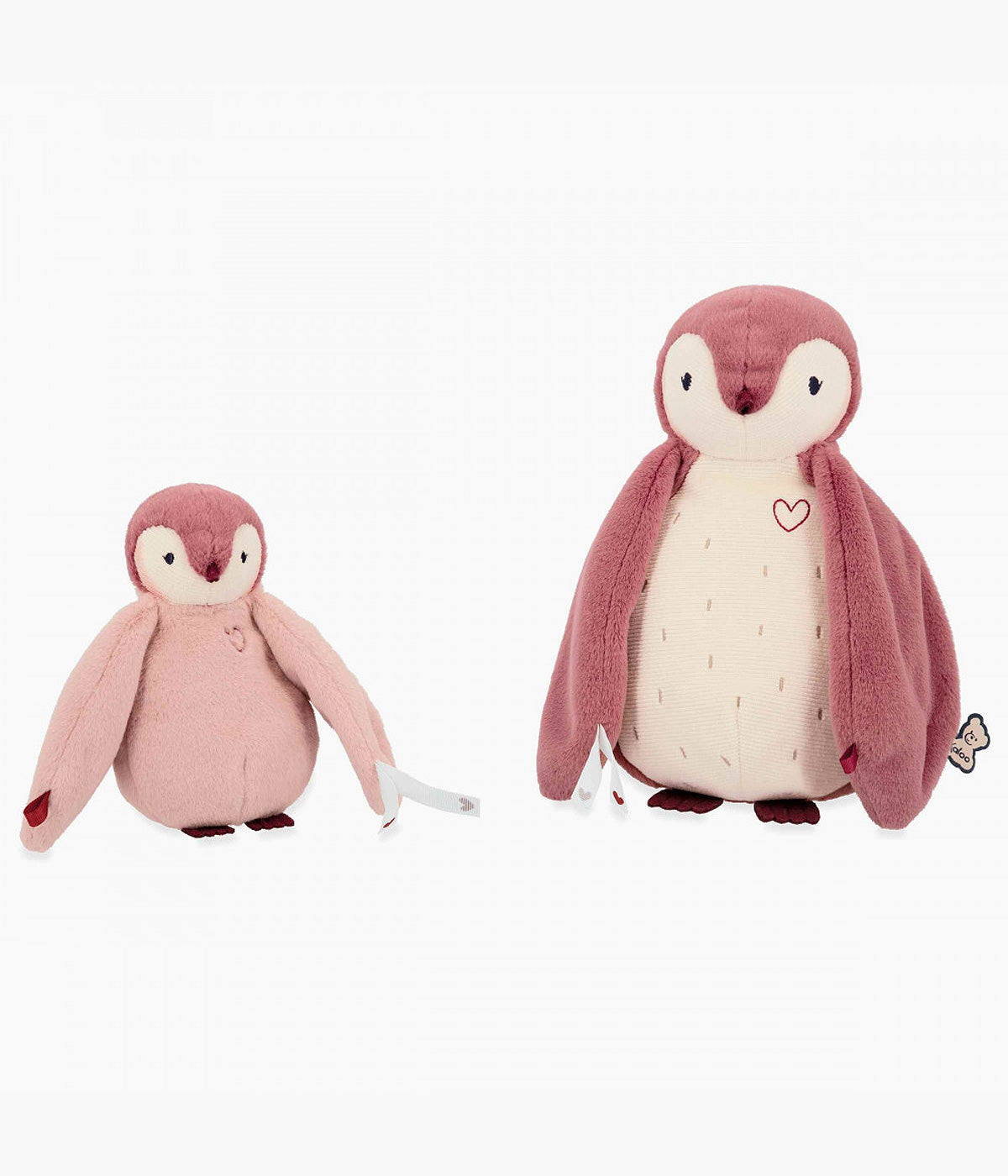 Kaloo Conjunto 2 Peluches Mãe Pinguim e Filha - Rosa