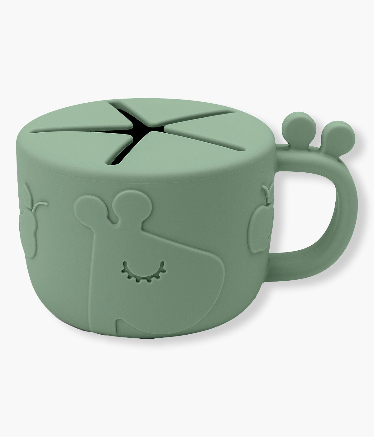 Done by Deer Copo Silicone para Snacks Peekaboo Raffi - Verde