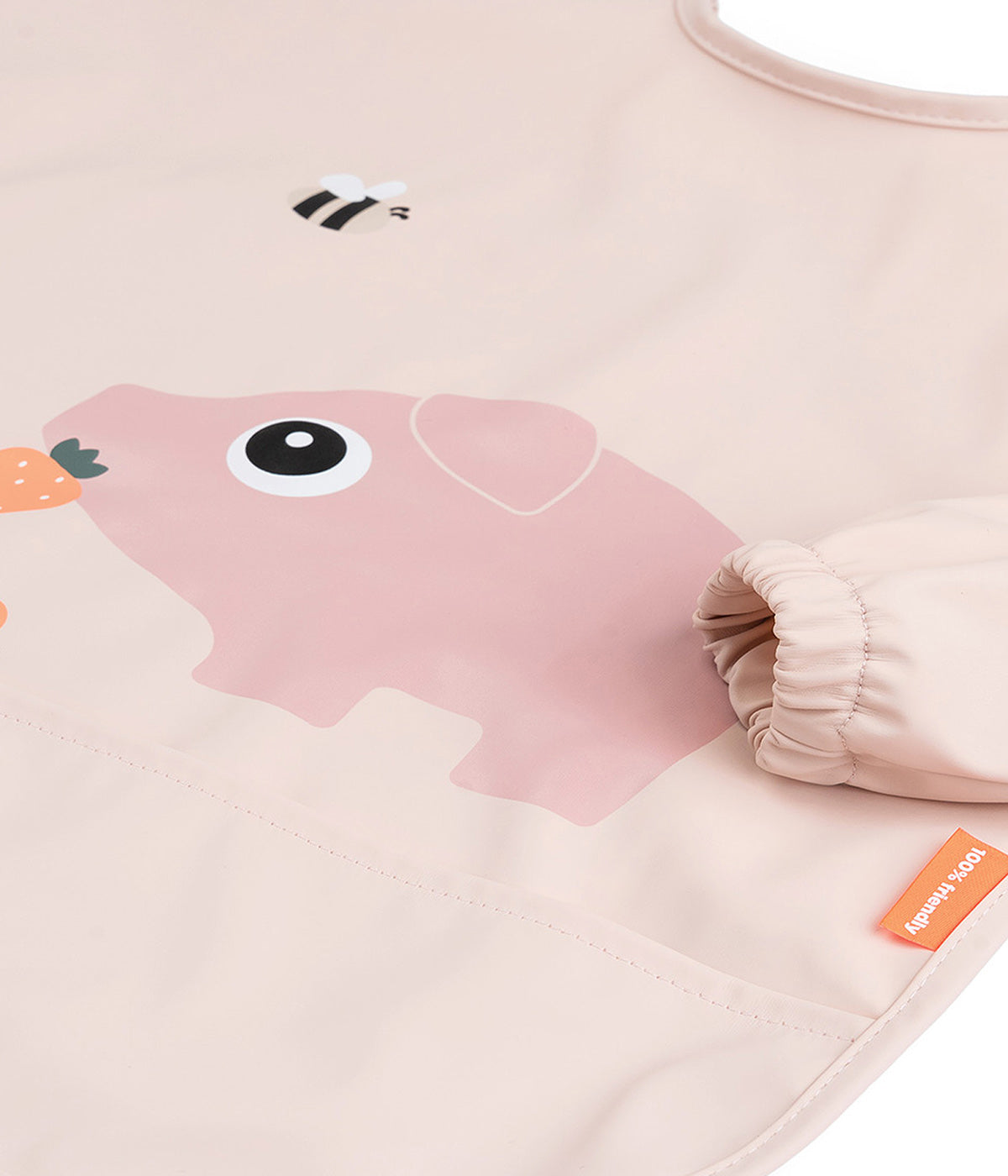 Done by Deer Babete Impermeável c/ Mangas Tiny Farm - Rosa