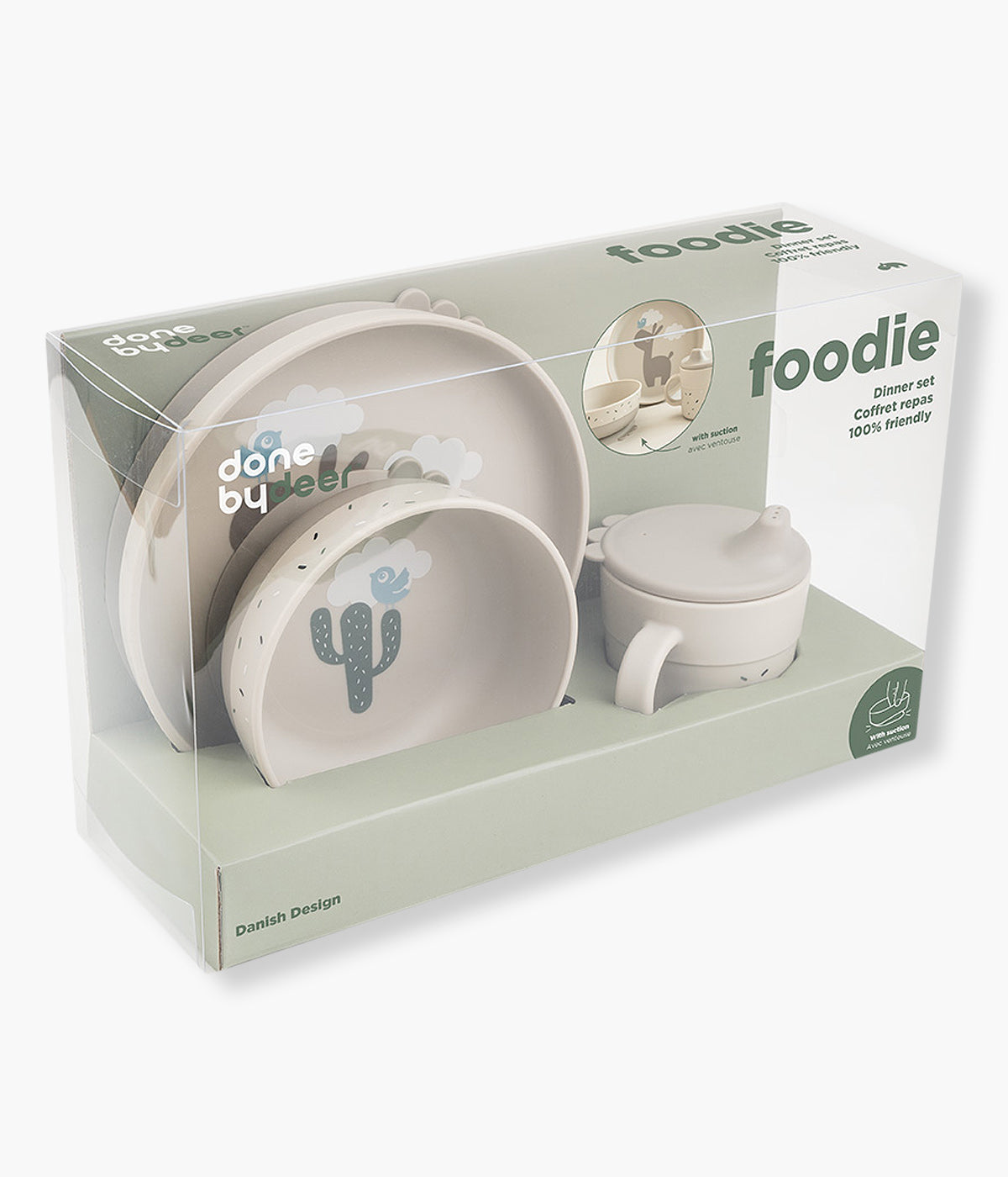 Done by Deer Conjunto de Refeição Foodie Lalee 3pc - Bege