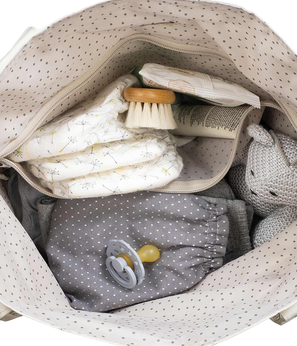 Walking Mum Bolsa Tote Bag Mimosa - Verde e Pérola