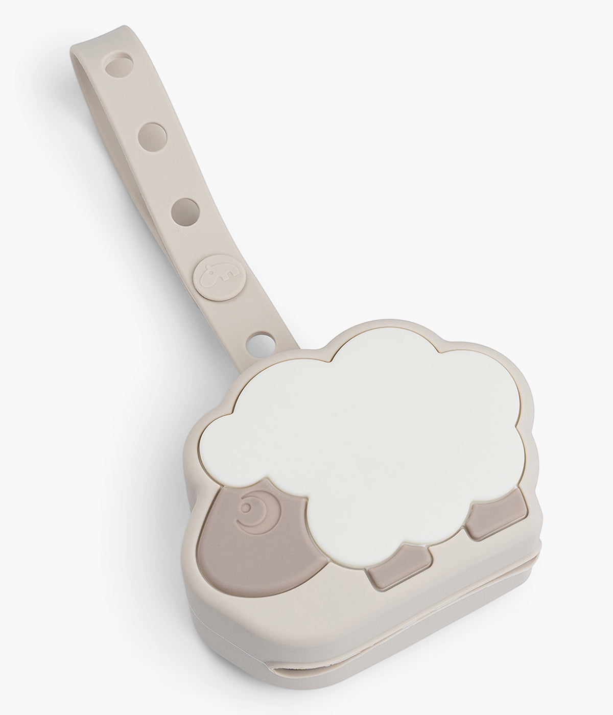 Done by Deer Porta Chupetas Pendurar Silicone Sheepy - Bege
