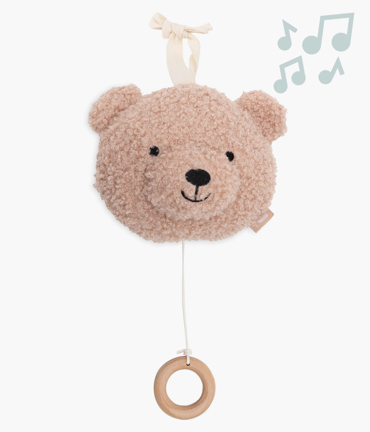 Jollein Urso Musical Pelo Bouclé Bebé Menina - Rosa