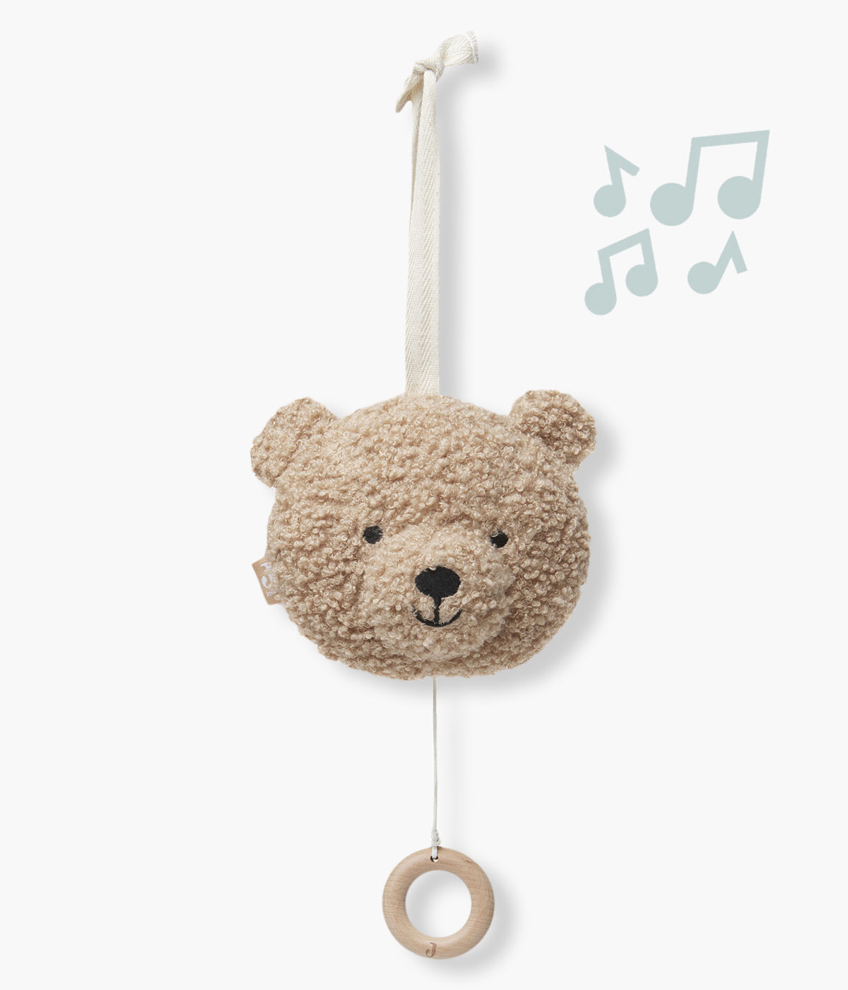 Jollein Urso Musical Pelo Bouclé para Bebé - Bege