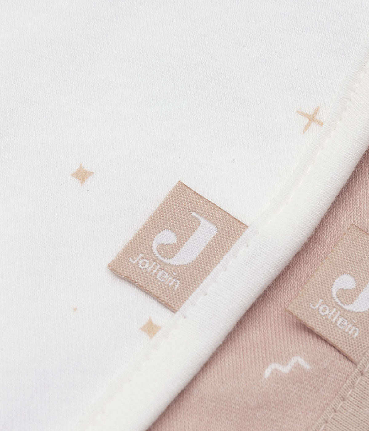 Jollein Pack 2 Bandanas em Algodão Estrelas - Branco e Rosa