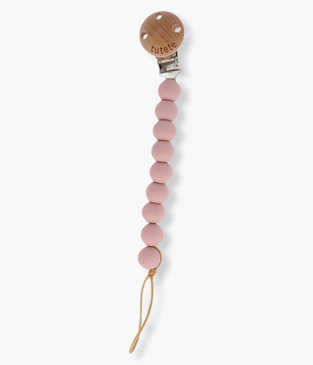 Prende Chupetas em Silicone para Bebé Menina - Rosa