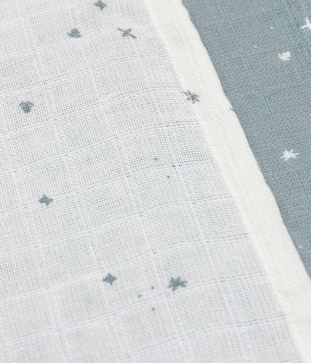 Jollein Pack 3 Fraldas Musselina Algodão Estrelas - Verde