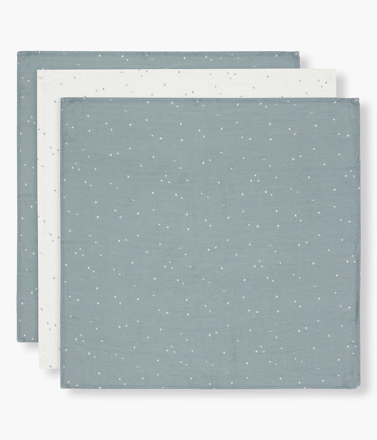 Jollein Pack 3 Fraldas Musselina Algodão Estrelas - Verde