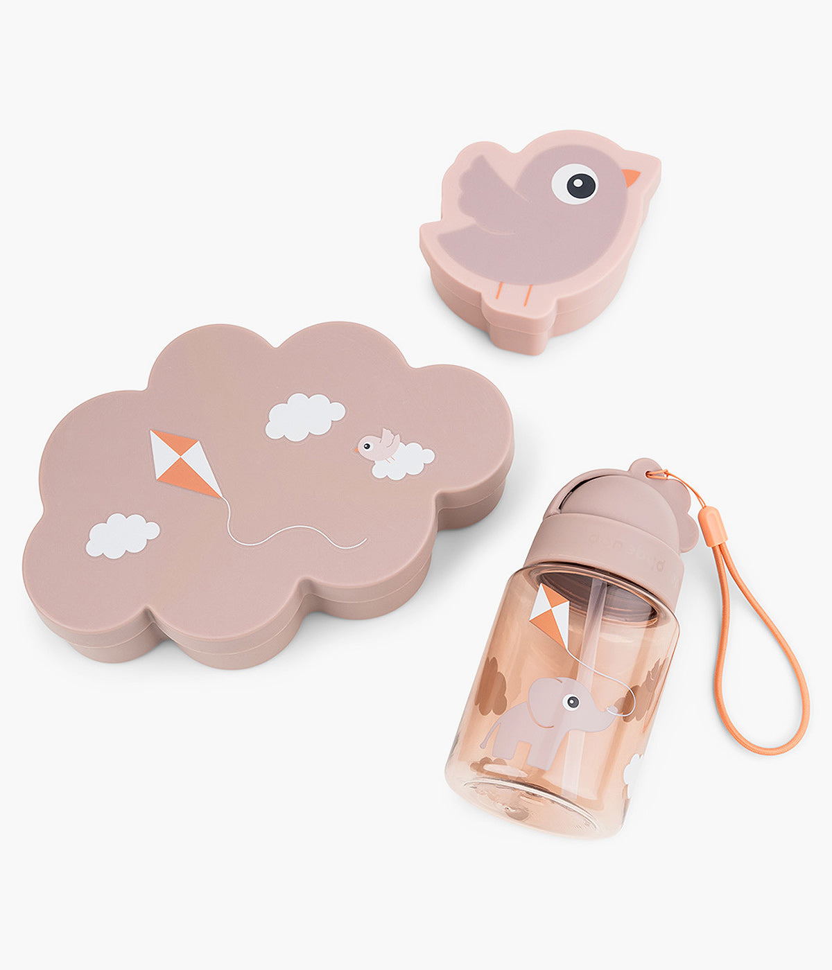 Done by Deer Lancheira com Caixa Snacks e Garrafa 3pc - Rosa