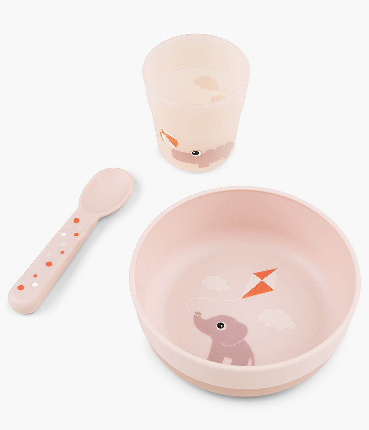Done by Deer Conjunto Primeira Refeição Playground 3pc - Rosa