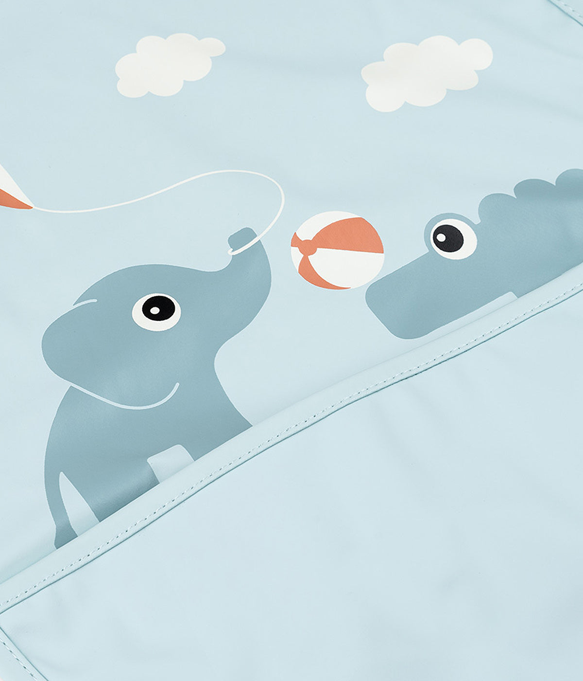 Done by Deer Babete Impermeável com Bolso Playground - Azul