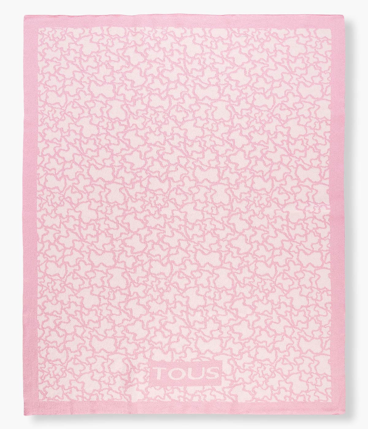 Tous Manta em Malha de Algodão Reversível Bebé Menina - Rosa