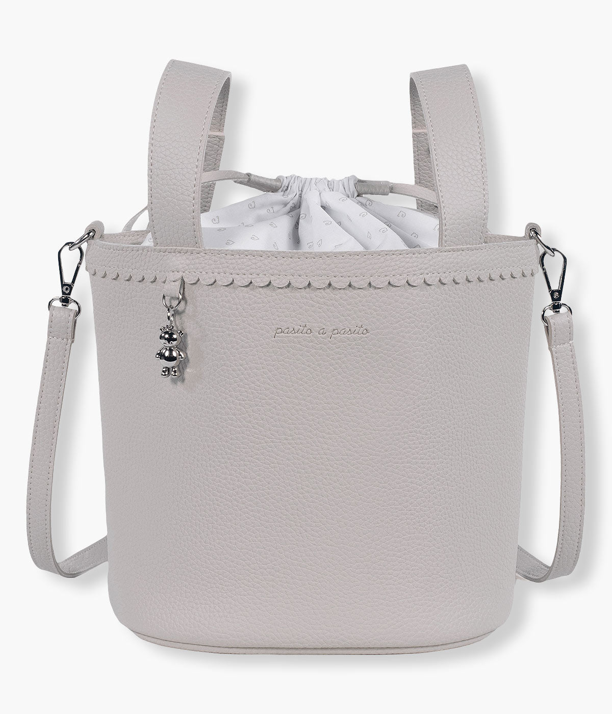 Pasito a Pasito Bolsa Bucket Icon Smoke - Cinza