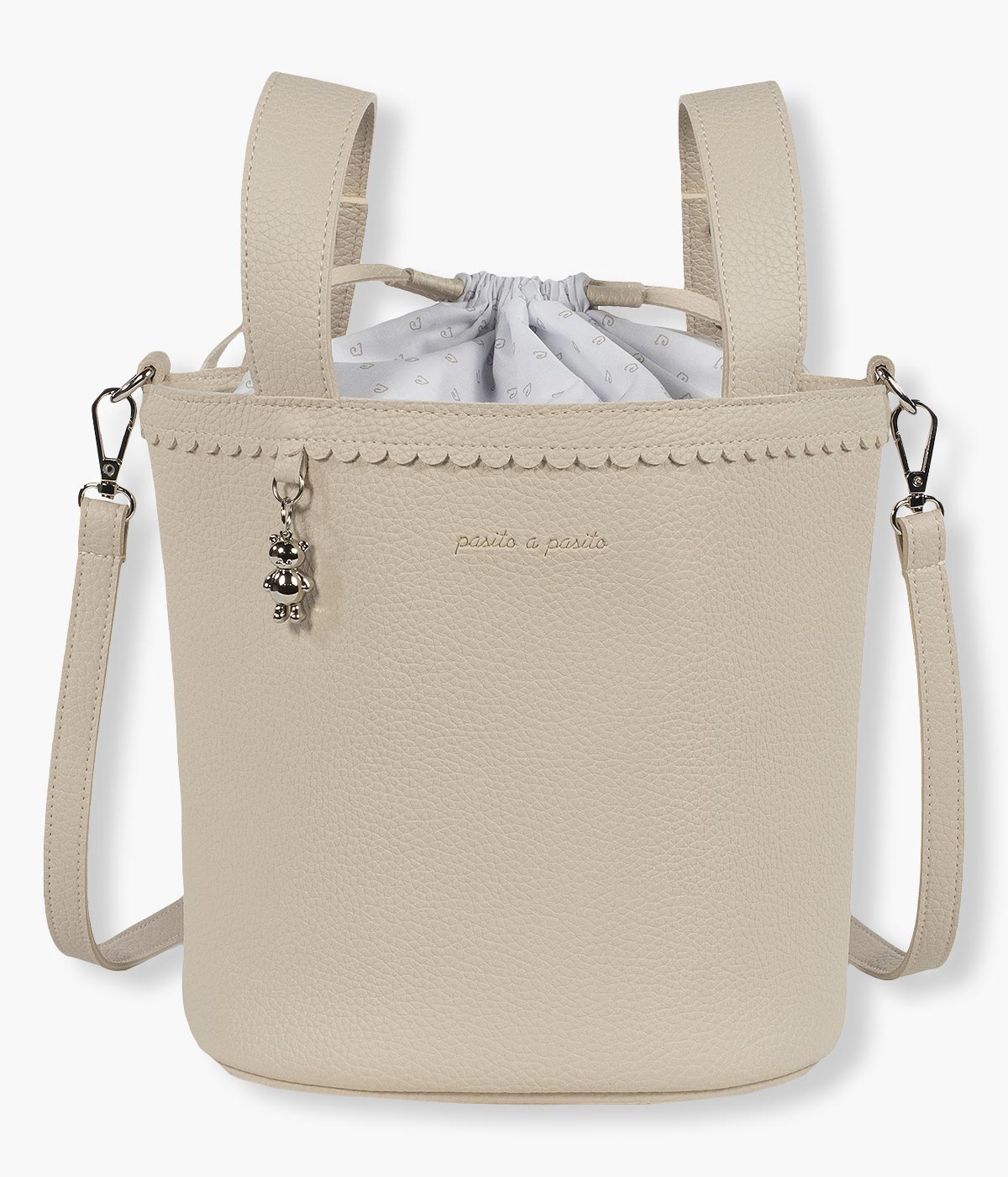 Pasito a Pasito Bolsa Bucket Icon Cream - Bege