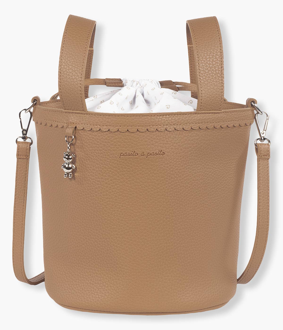 Pasito a Pasito Bolsa Bucket Icon Caramel - Castanho