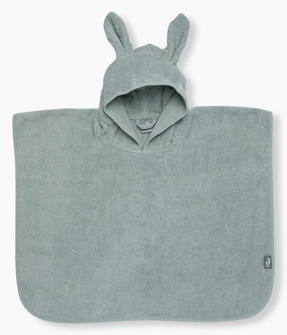 Poncho de Banho em Algodão c/ Carapuço Bebé Jollein - Verde