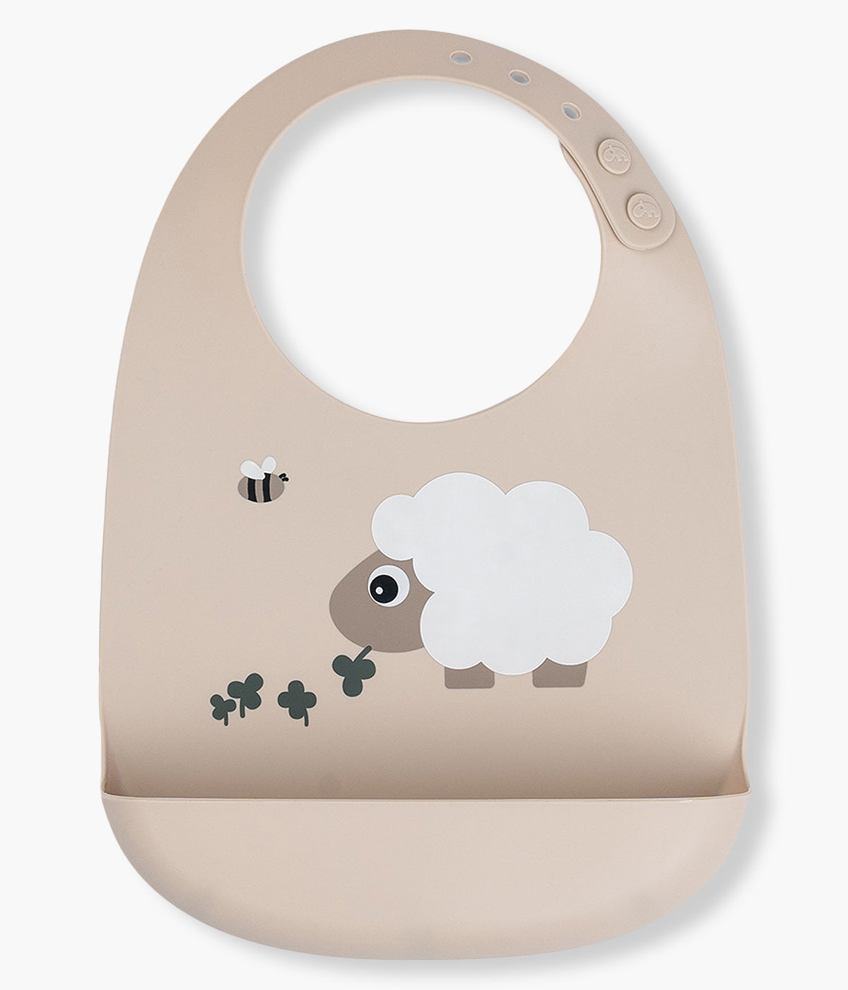 Done by Deer Babete em Silicone com Bolso Sheepy - Bege