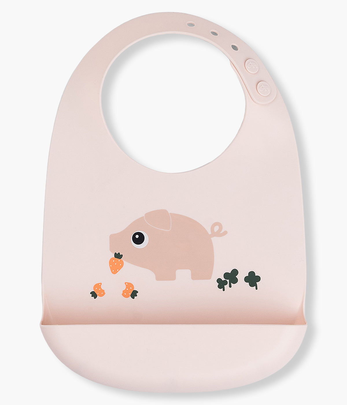 Done by Deer Babete em Silicone com Bolso Pigee - Rosa