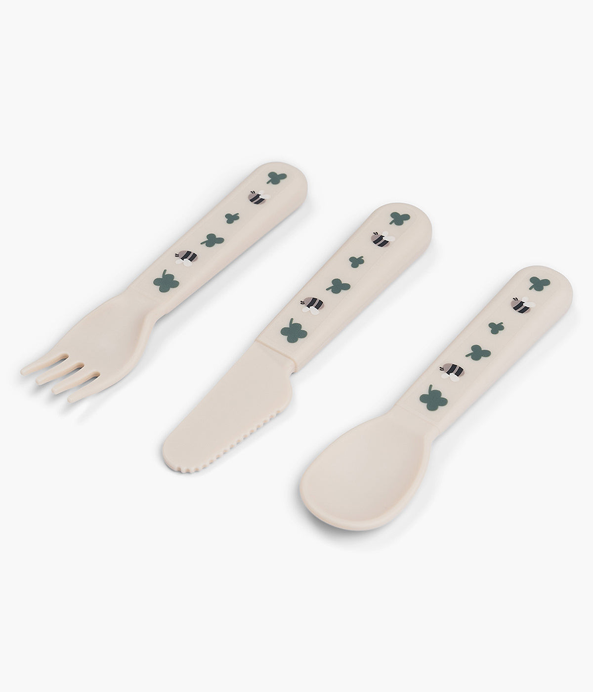 Done by Deer Conjunto de Talheres Tiny Farm 3pc - Bege
