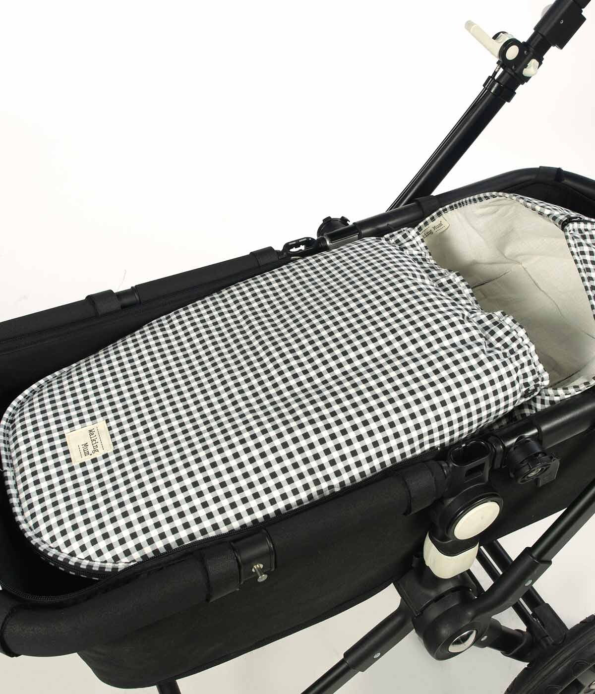 Walking Mum Saco de Dormir 2 em 1 I Love Vichy Black - Preto