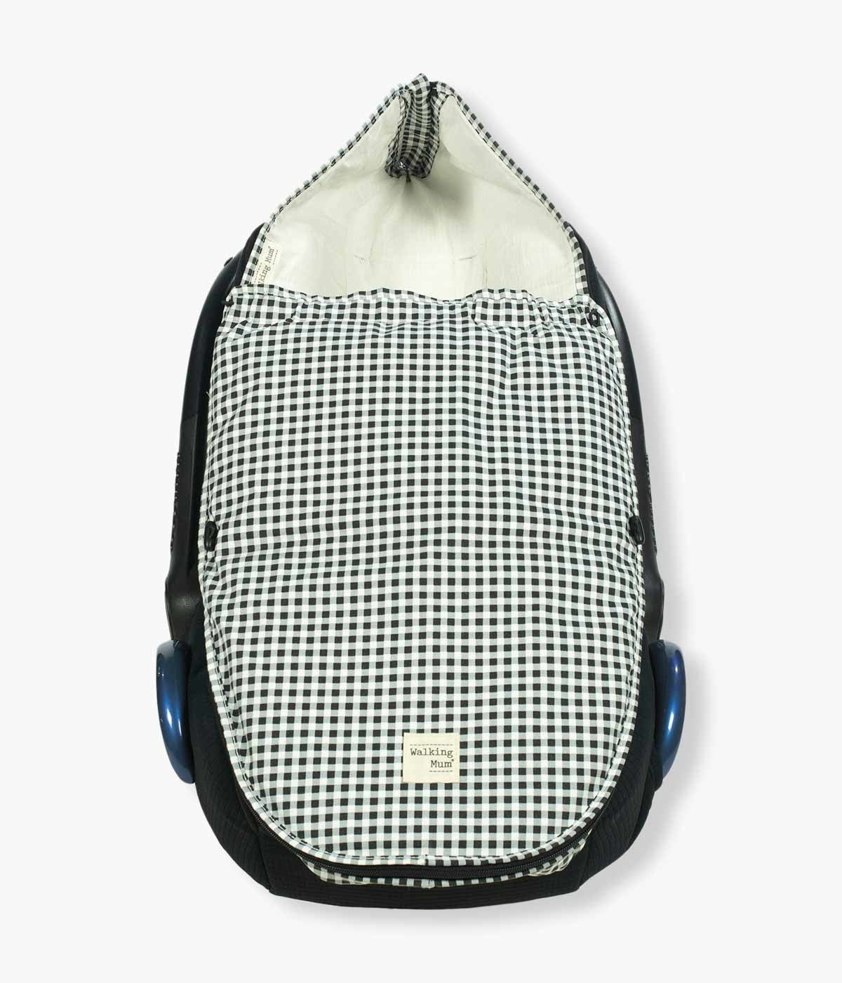 Walking Mum Saco de Dormir 2 em 1 I Love Vichy Black - Preto