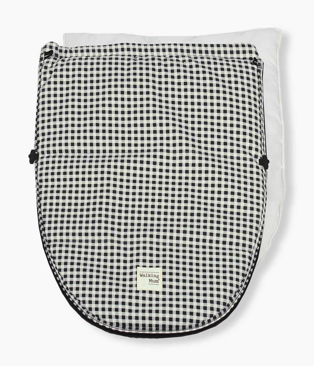 Walking Mum Saco de Dormir 2 em 1 I Love Vichy Black - Preto