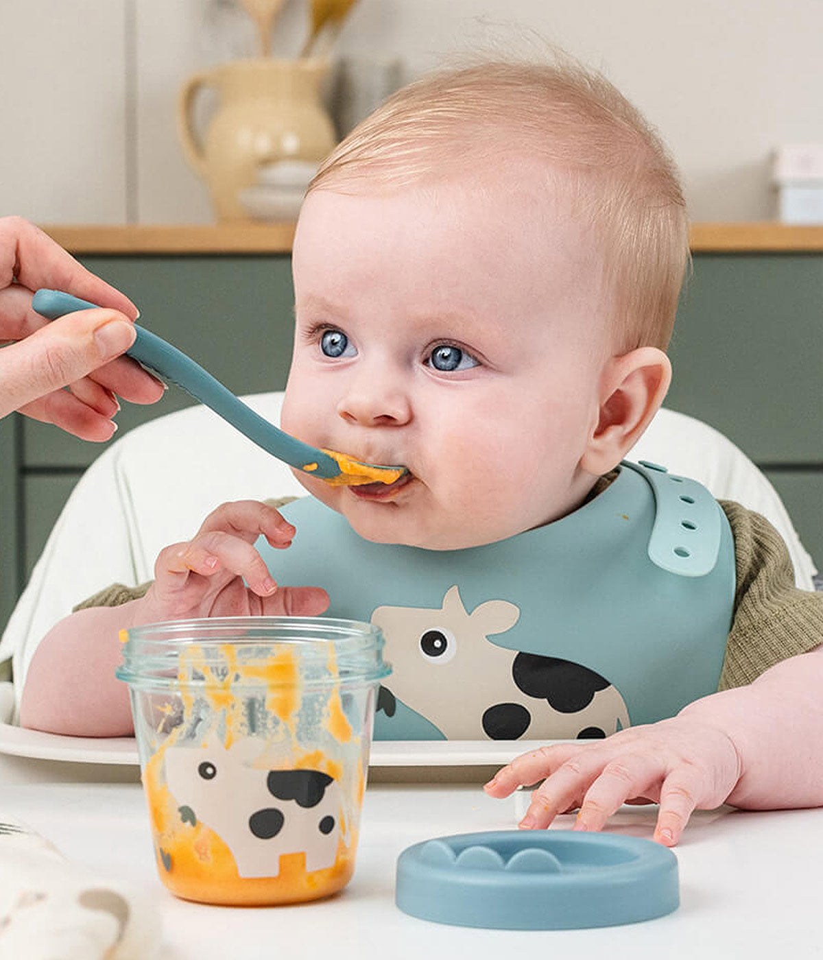 Done by Deer Pack Recipientes Herméticos Tiny Farm 2pc - Azul