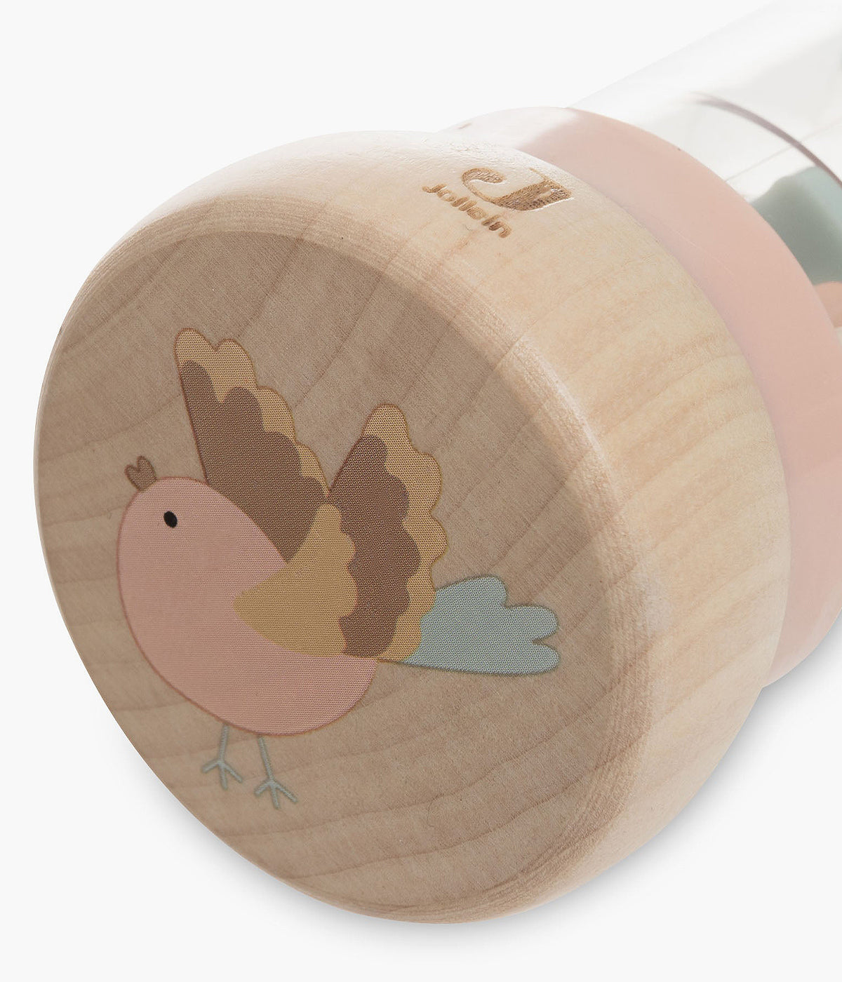 Chocalho de Chuva em Madeira Bebé Jollein Lovely Birds - Rosa