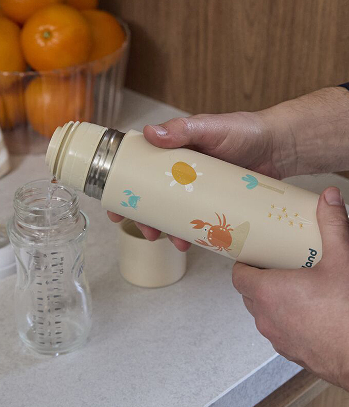 Termo para Líquidos Miniland Crabsy 500ml - Pérola