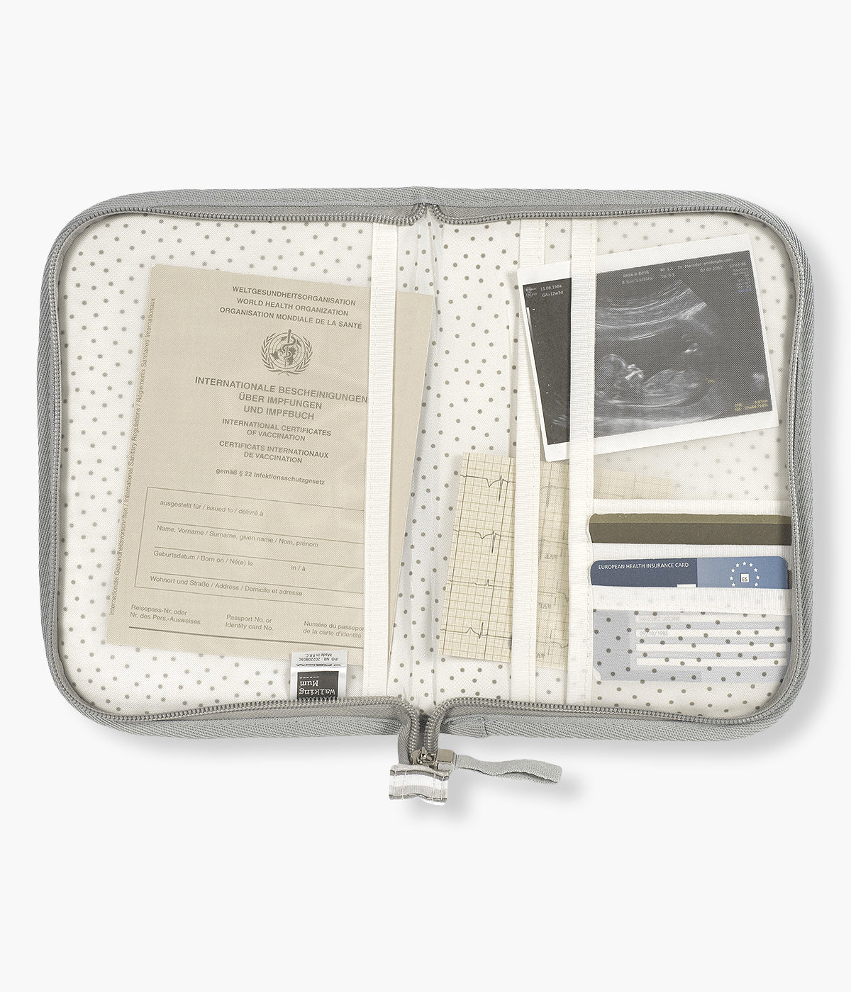 Porta Documentos Bebé Walking Mum Botton Strips - Branco