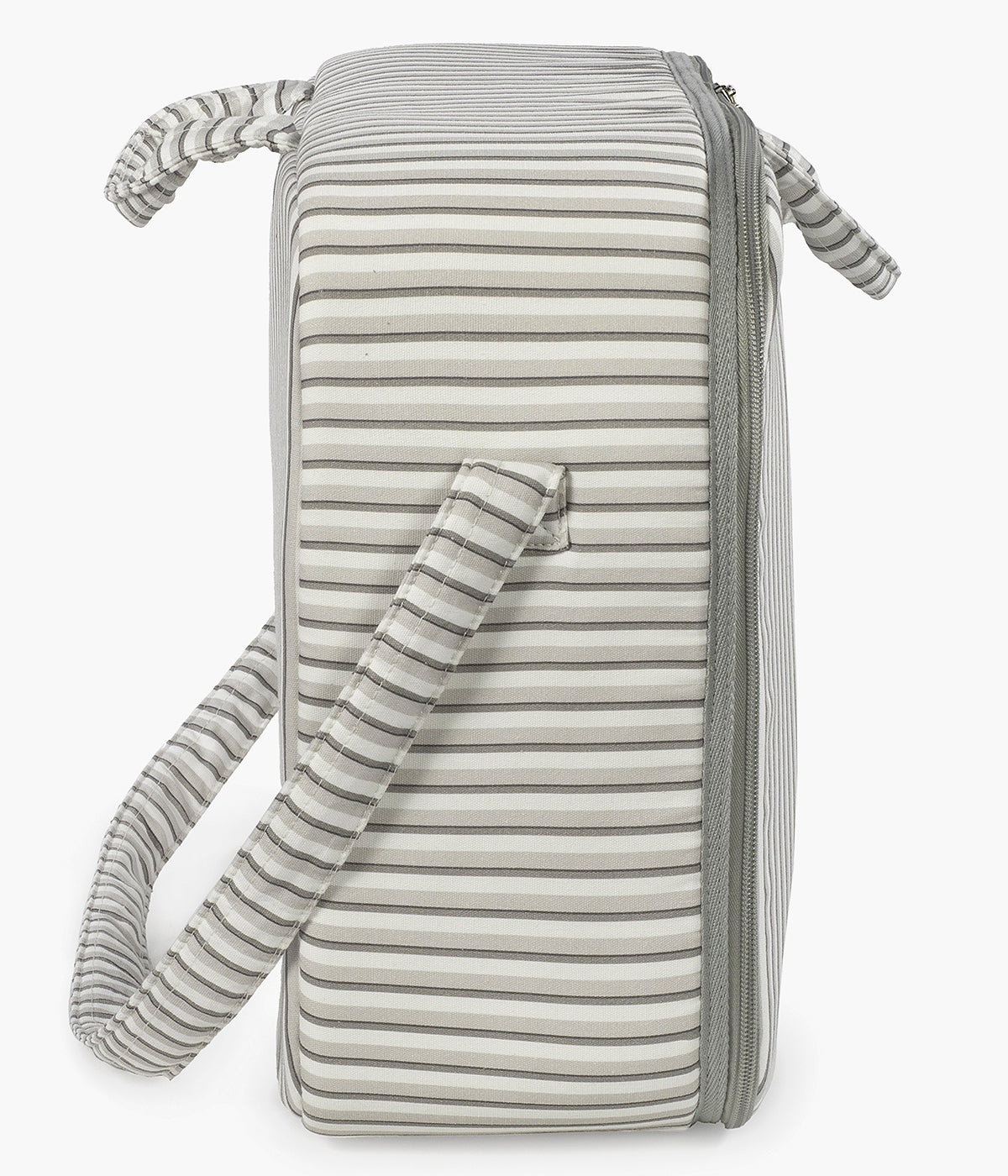 Mala Maternidade Retangular Walking Mum Botton Strips - Branco