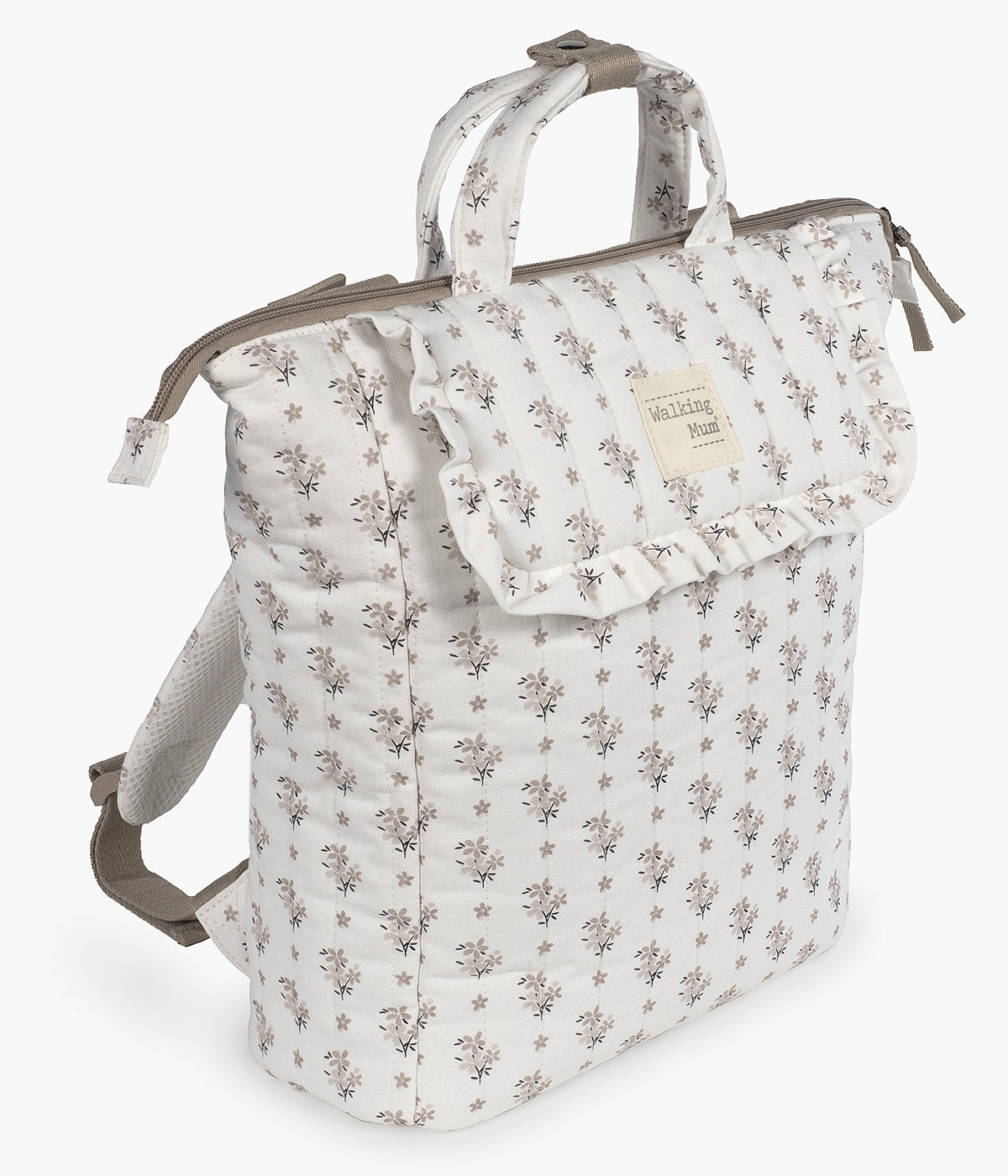 Mochila de Maternidade Walking Mum Botton Flowers - Pérola