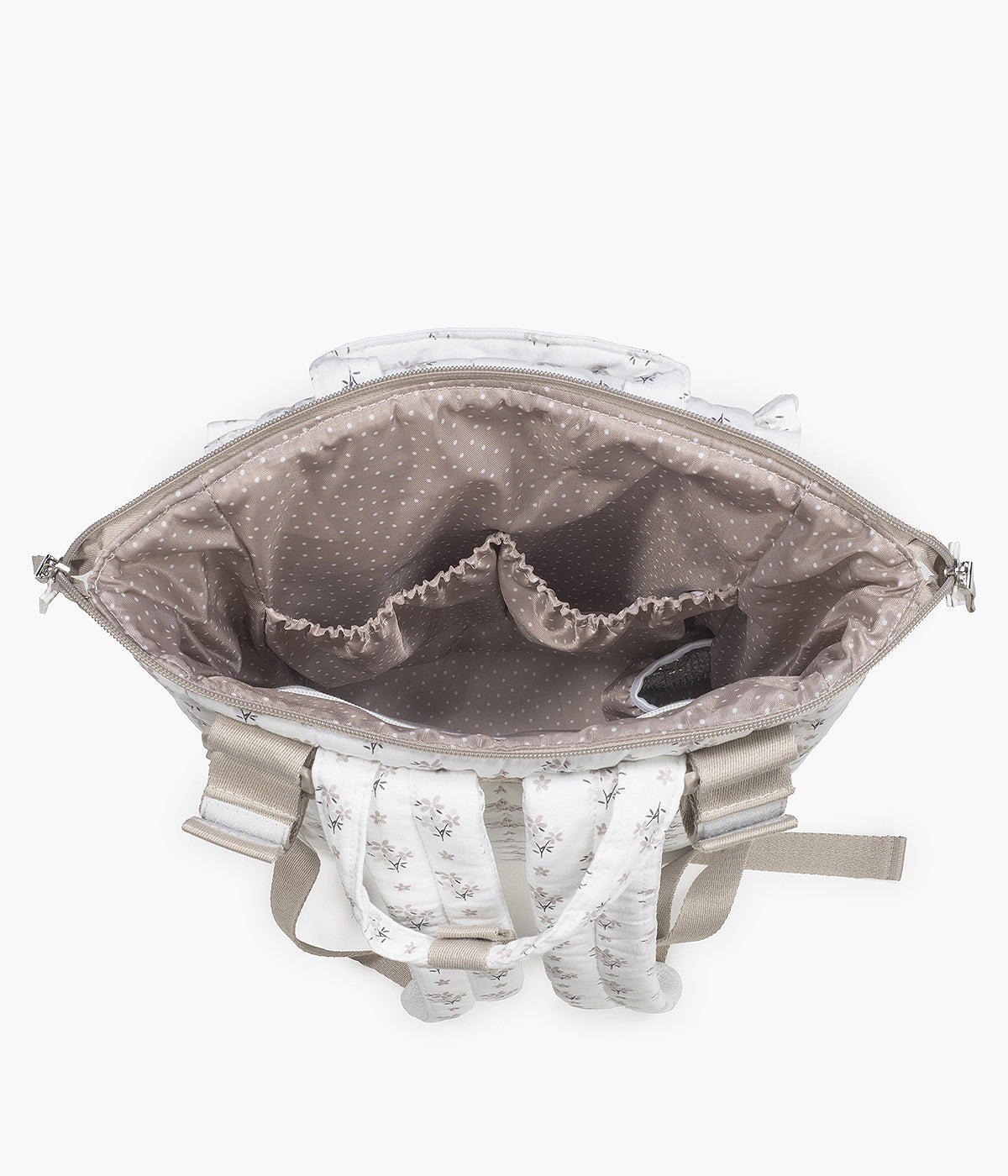 Mochila de Maternidade Walking Mum Botton Flowers - Pérola