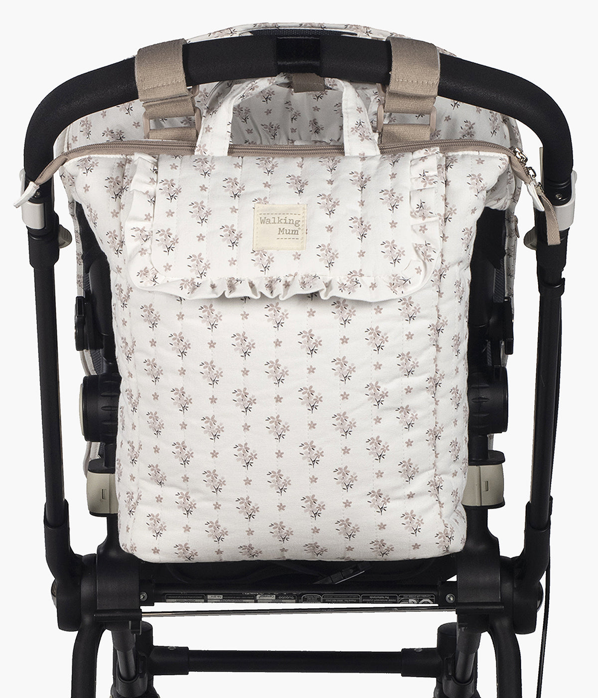 Mochila de Maternidade Walking Mum Botton Flowers - Pérola