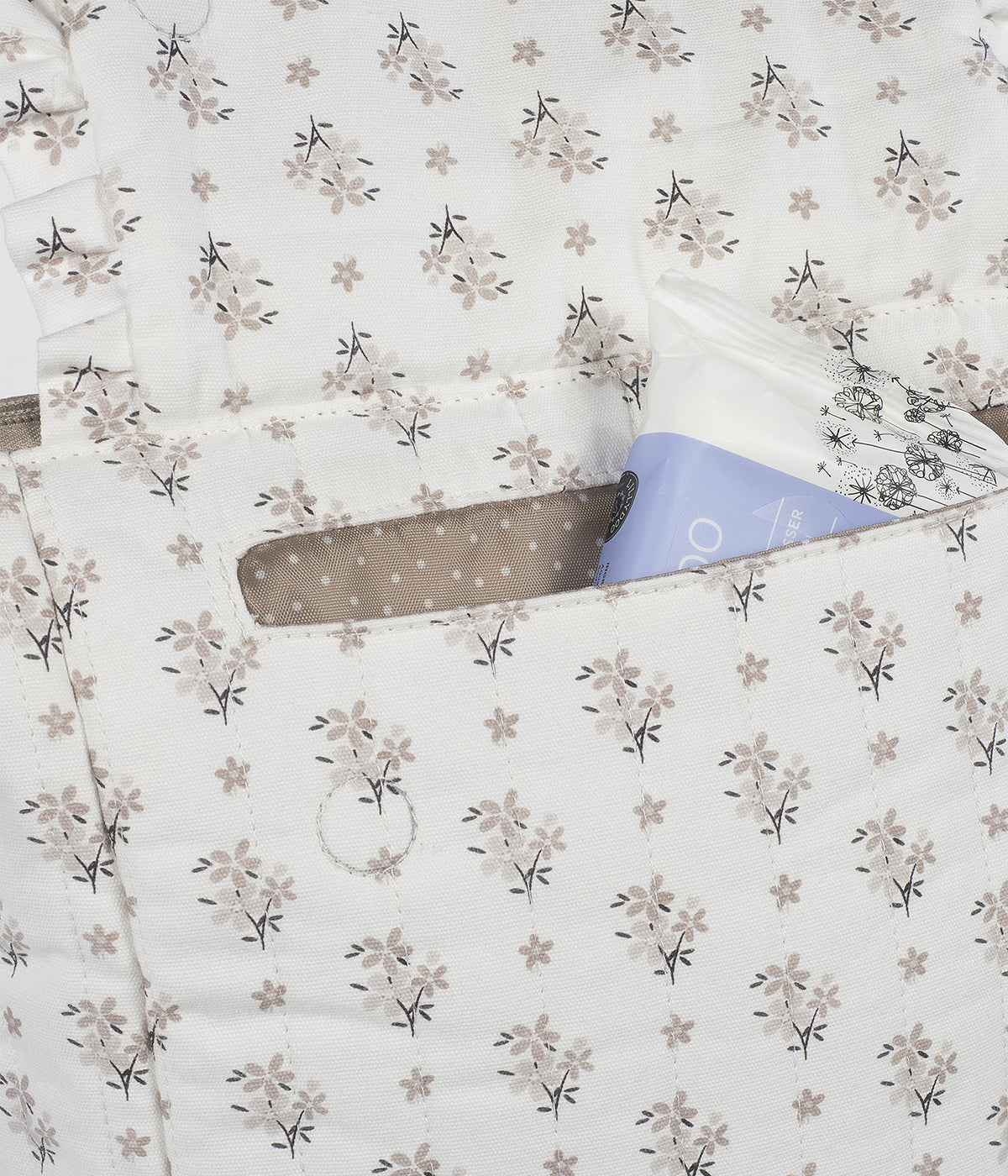 Mochila de Maternidade Walking Mum Botton Flowers - Pérola