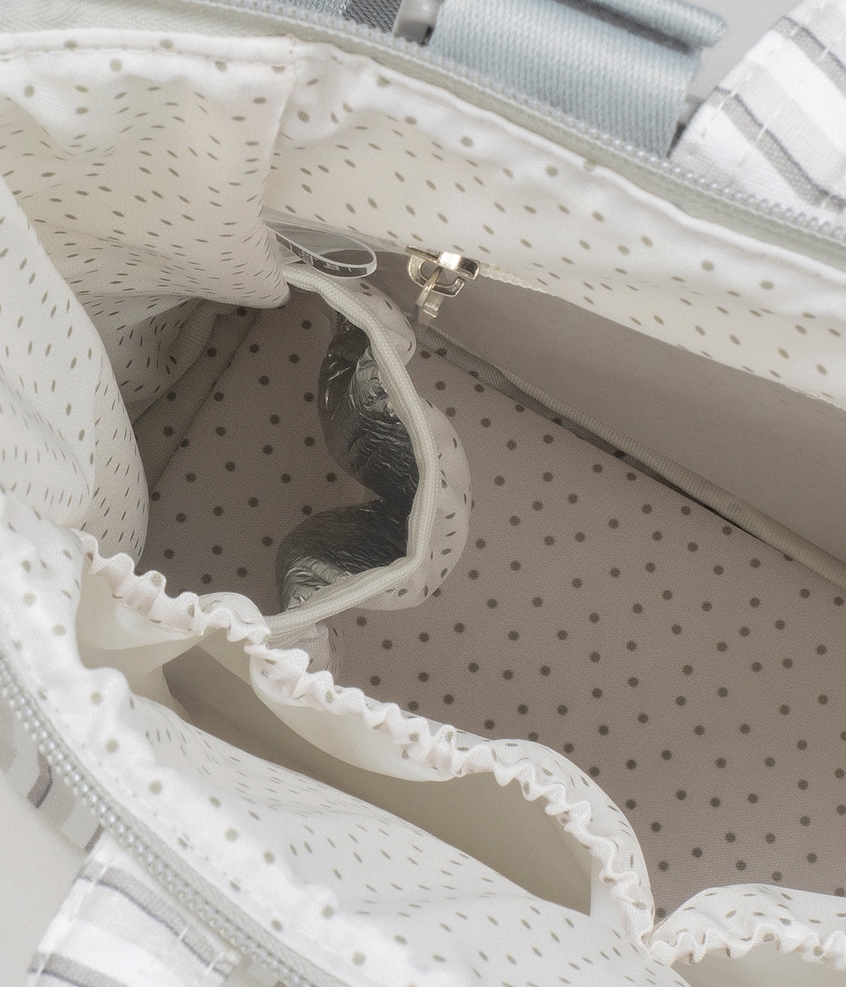 Mochila de Maternidade Walking Mum Botton Strips - Branco