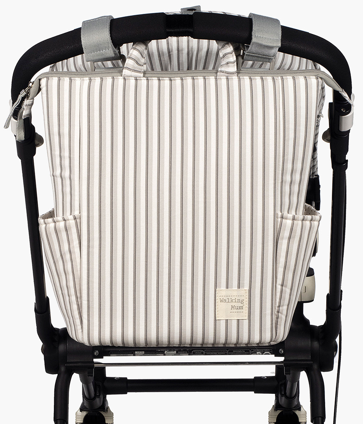 Mochila de Maternidade Walking Mum Botton Strips - Branco