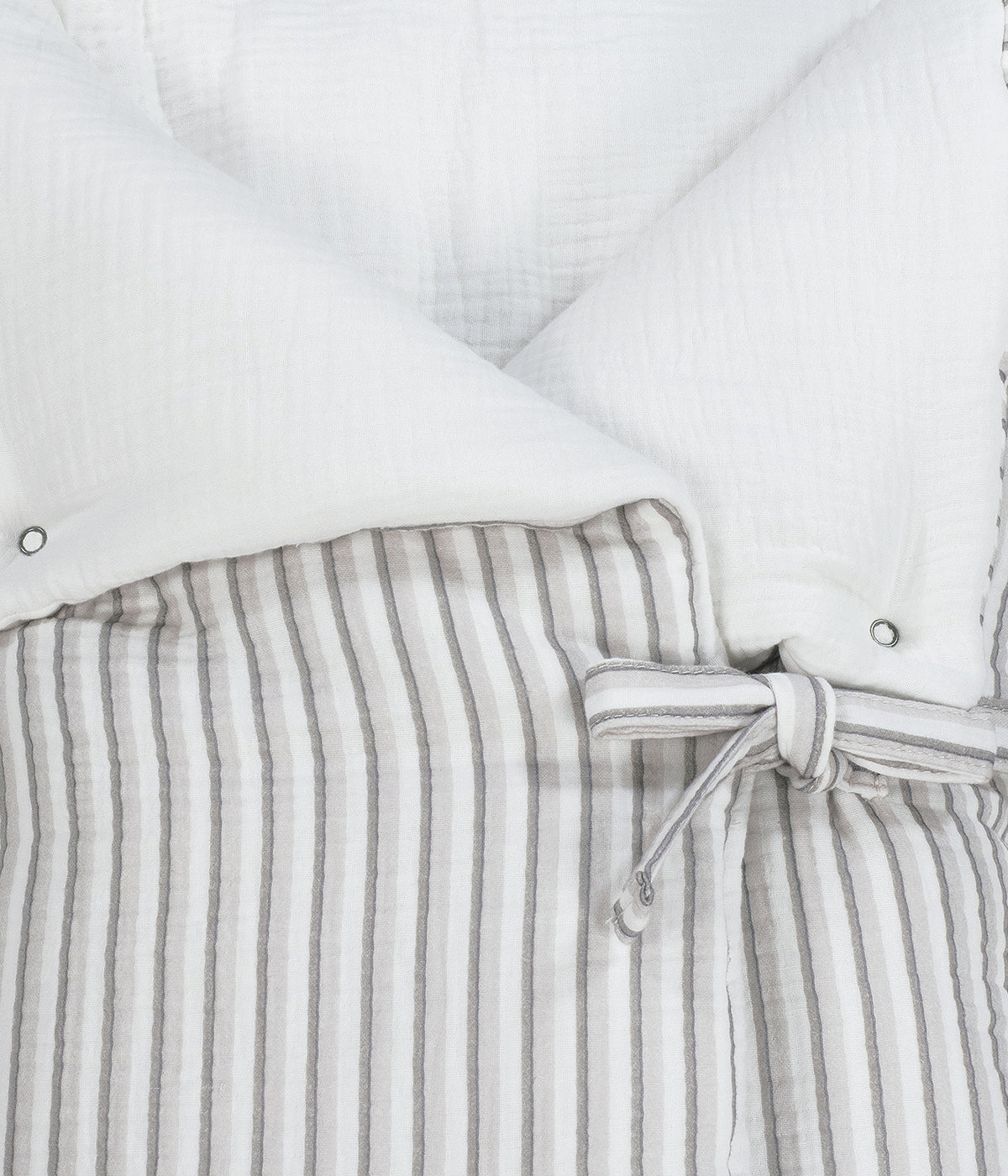 Saco Manta para Bebé Walking Mum Botton Strips - Branco