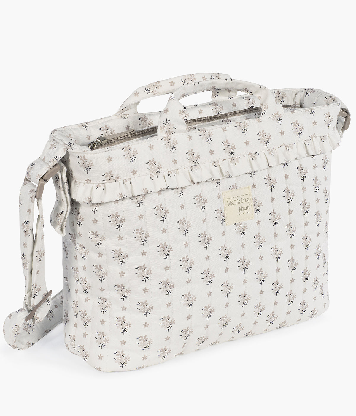Mala de Maternidade Walking Mum Botton Flowers - Pérola