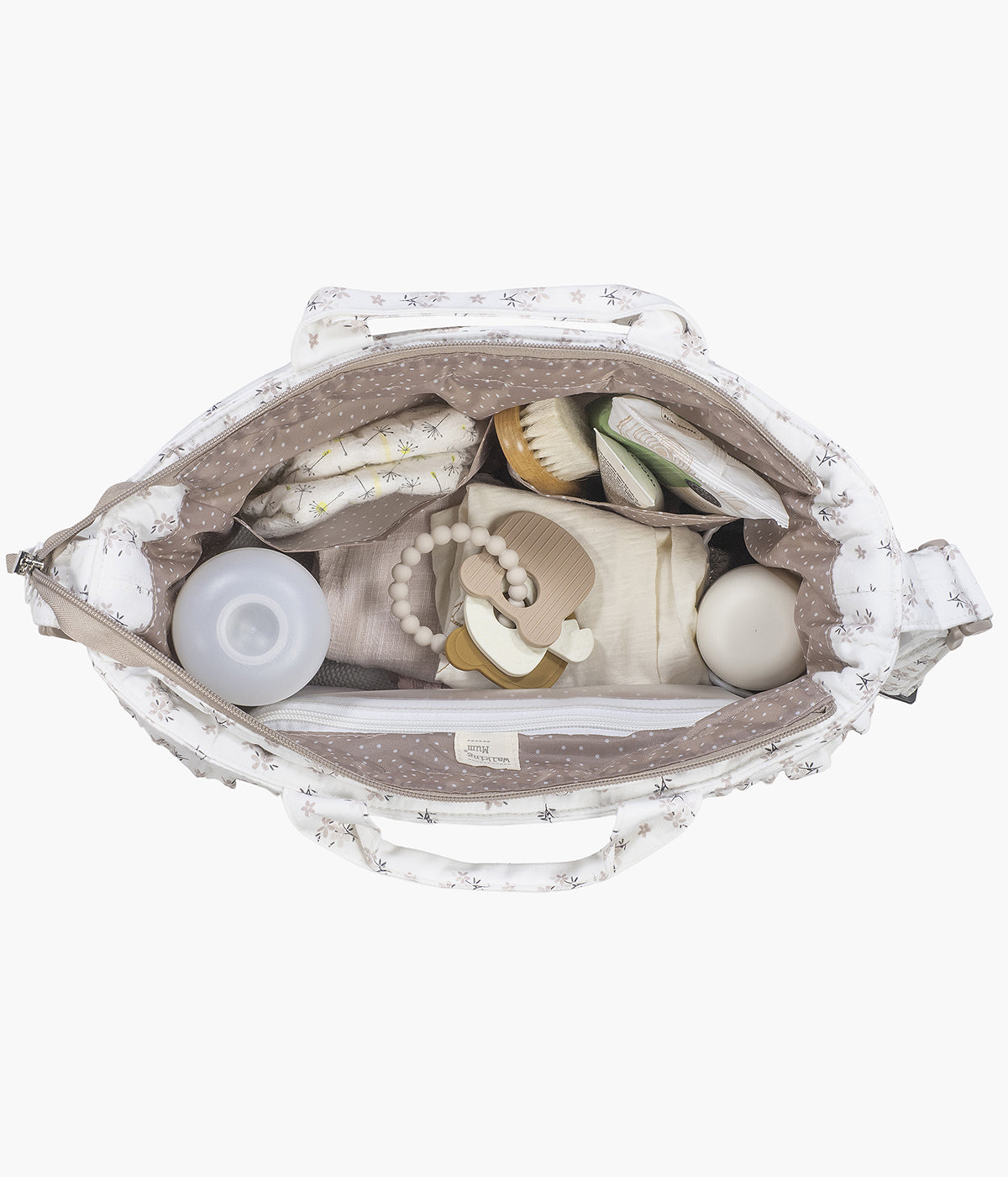 Mala de Maternidade Walking Mum Botton Flowers - Pérola