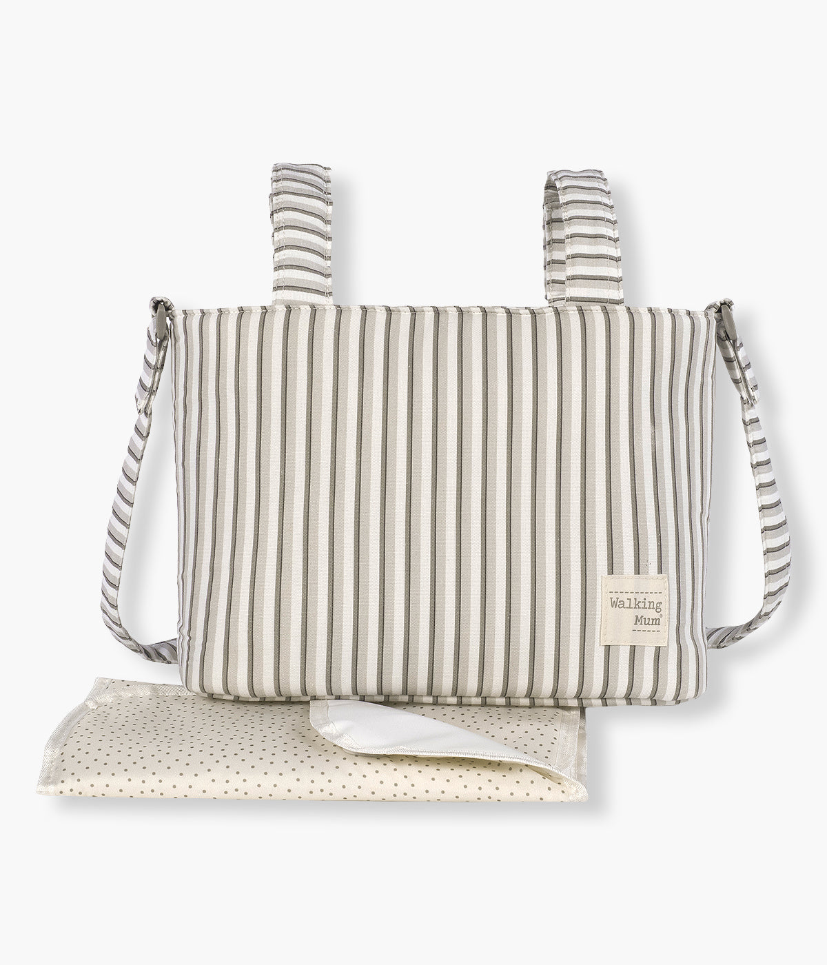 Bolsa de Passeio Walking Mum Botton Strips - Branco