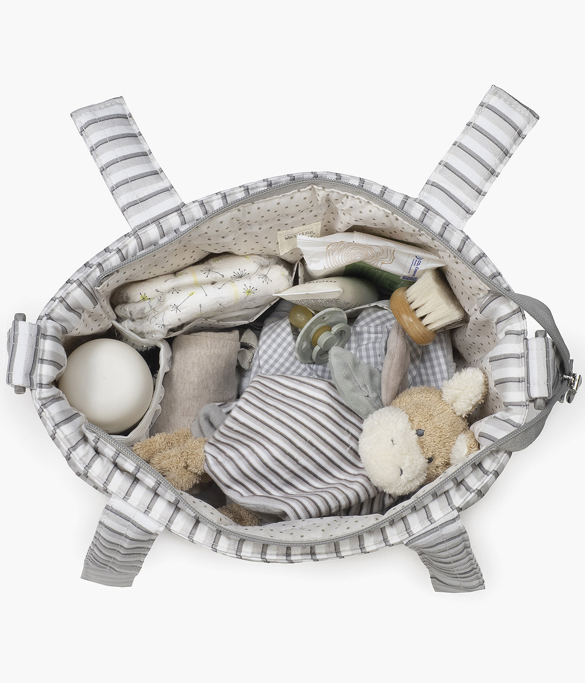 Bolsa de Passeio Walking Mum Botton Strips - Branco