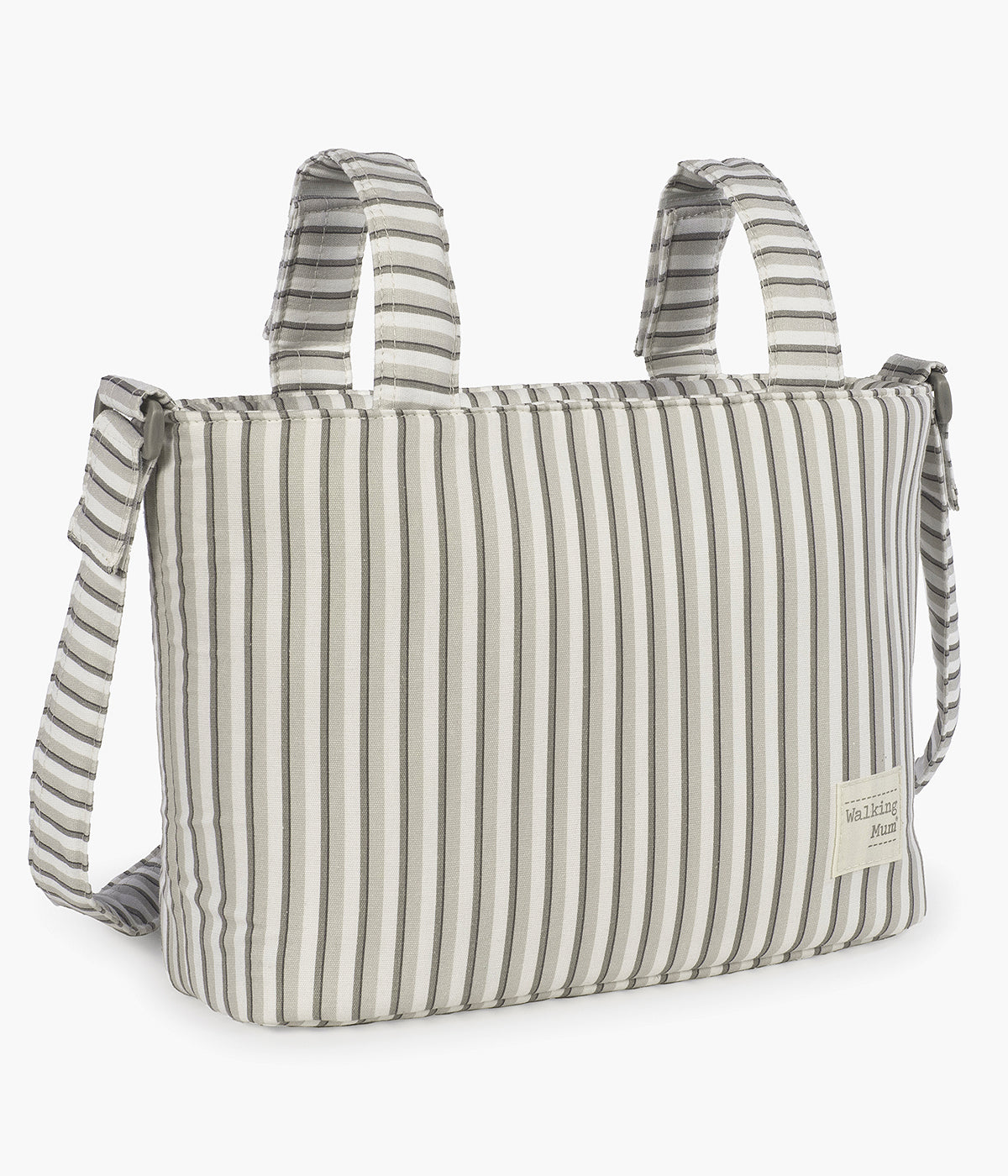 Bolsa de Passeio Walking Mum Botton Strips - Branco
