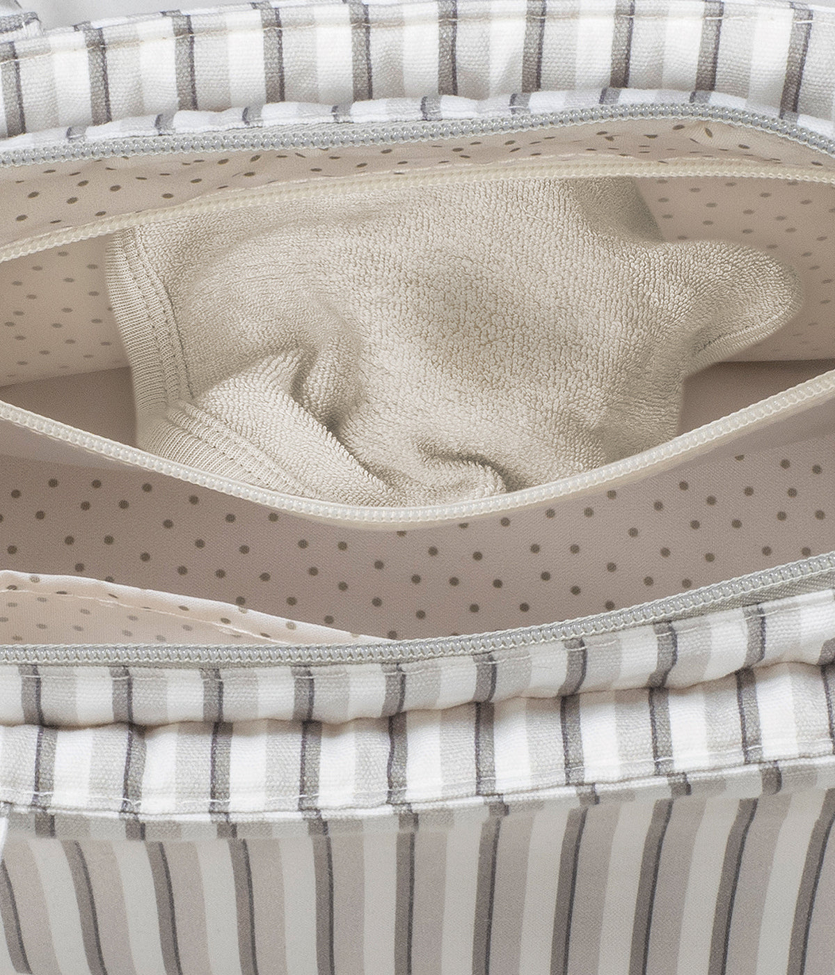Bolsa de Passeio Walking Mum Botton Strips - Branco