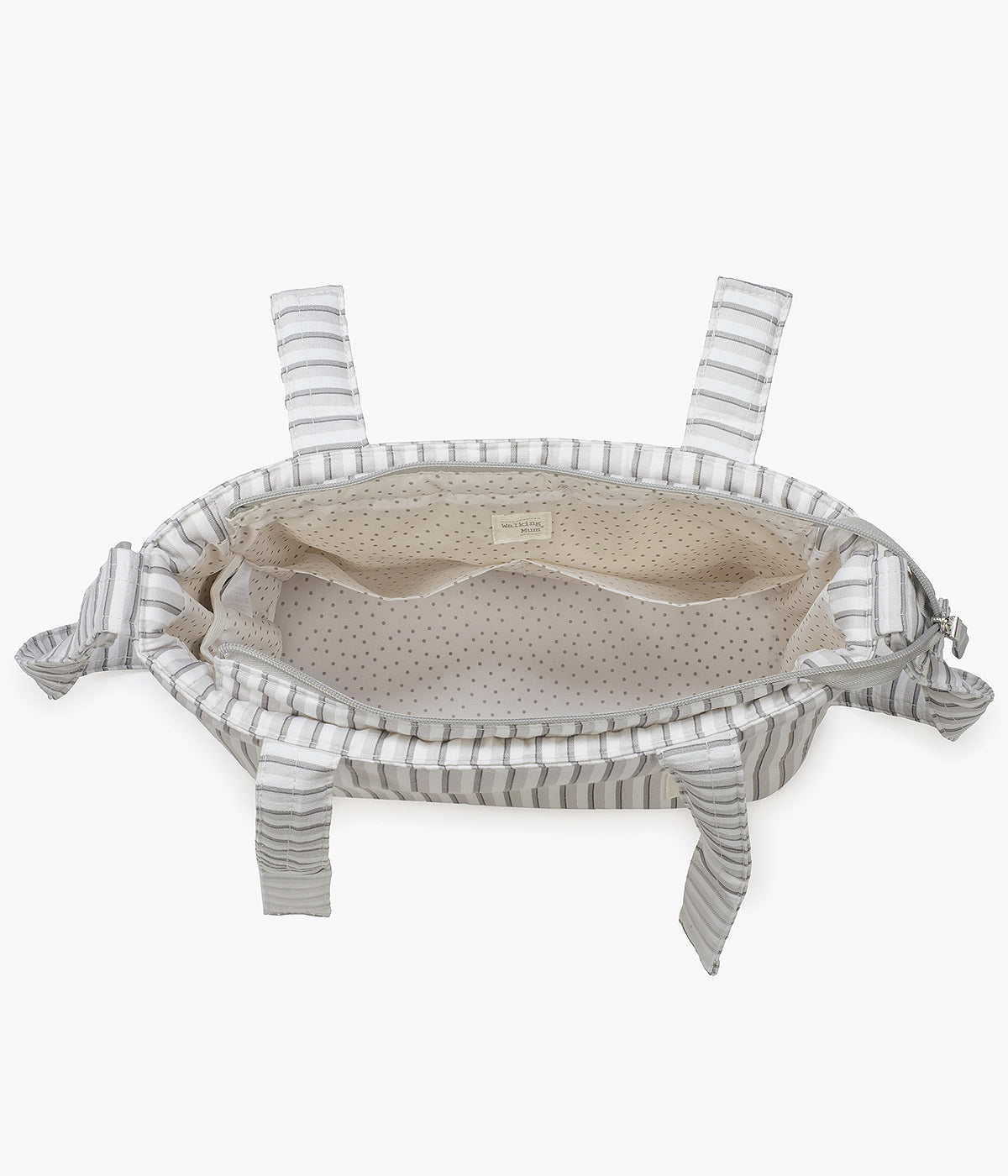 Bolsa de Passeio Walking Mum Botton Strips - Branco