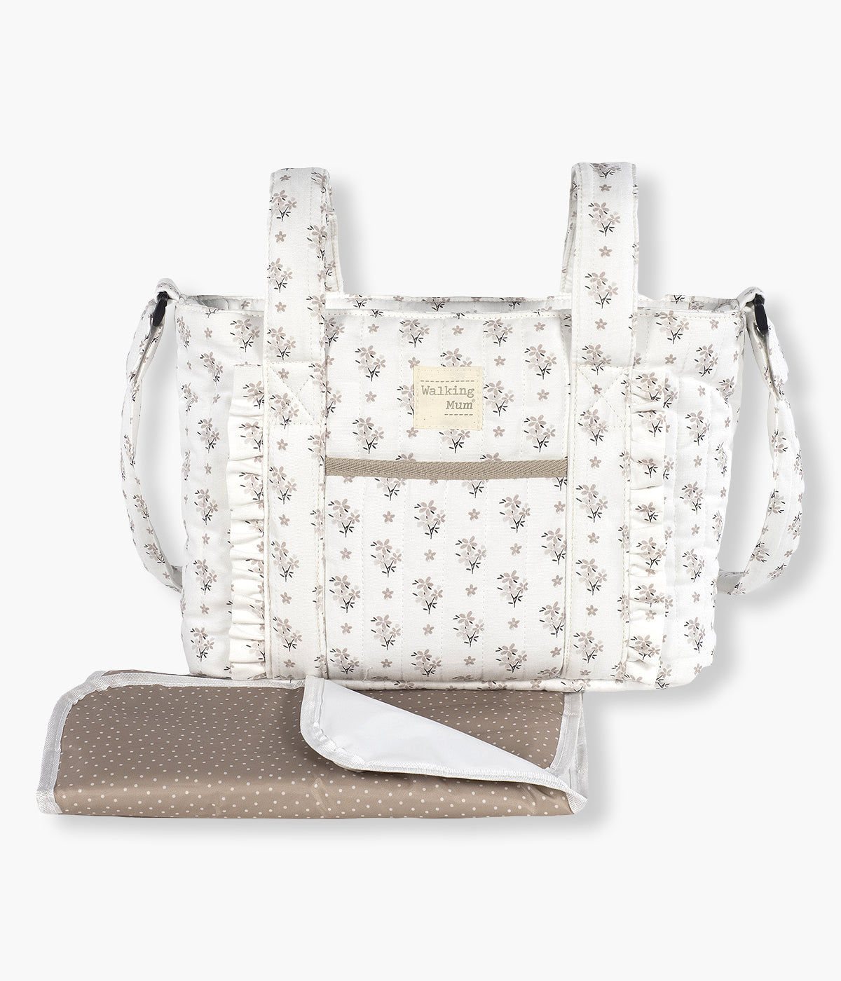 Bolsa de Passeio Walking Mum Botton Flowers - Pérola